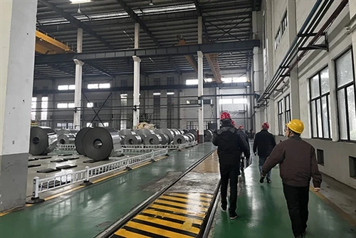 Kliyan lòt bò dlo vizite faktori Tinplate nou an